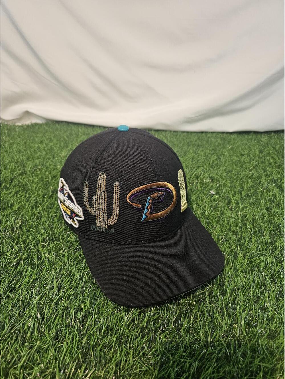 Arizona Diamond Back pro Standard Cooperstown black snapback hat cap